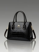 Bolsa de ombro crossbody feminina couro envernizado brilhante
