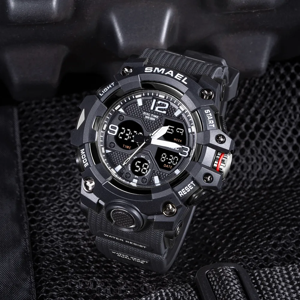 Reloj digital deportivo LED Black